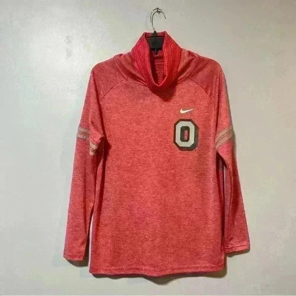 Women's Nike Ohio State Buckeyes Cowl Neck Long Sleeve Pullover Sweatshirt  M - Picture 2 of 10